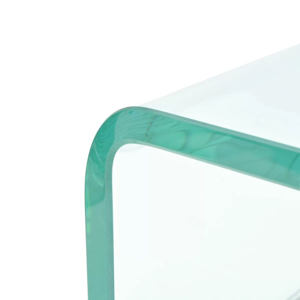 TV Stand/Monitor Riser Glass Clear 100x30x13 cm